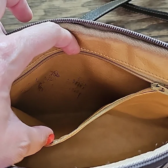 LAST DAY! Mark Cross 1845 Vintage Canvas and Leather Zebra Stripe Bag - Picture 11 of 14